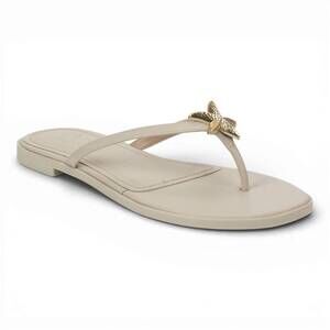 NEW LOVE RIO women's sandy thong flat sandal in nude